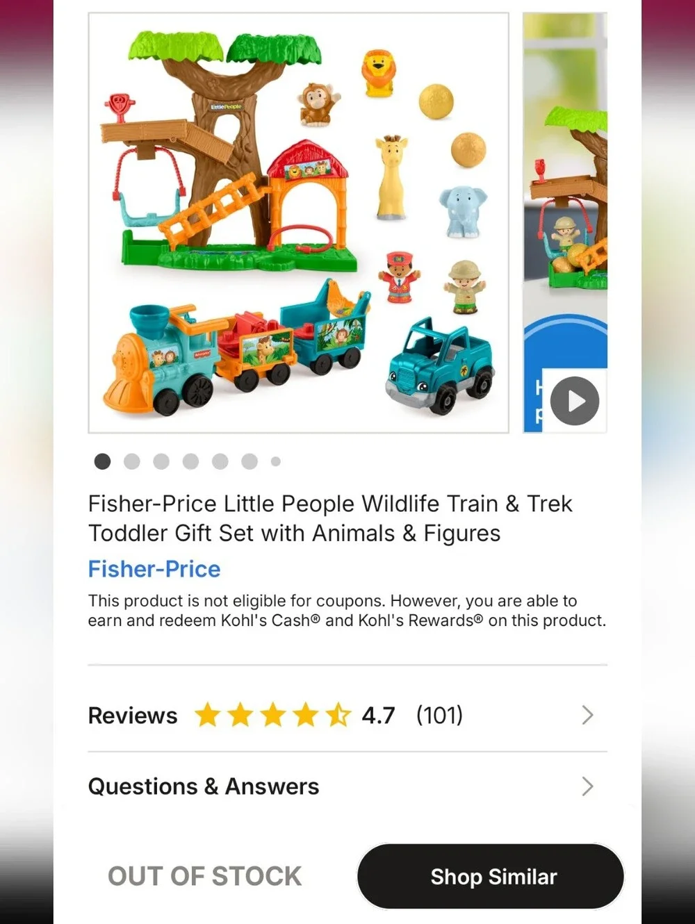 Fisher-Price Little People Wildlife Train & Trek Toddler Set